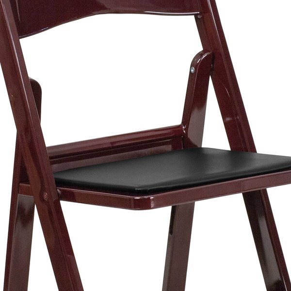 Resin Folding Chair, Mahogany
