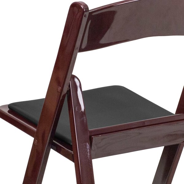 Resin Folding Chair, Mahogany