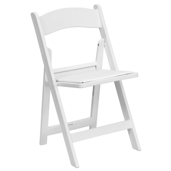 Resin Folding Chair, White