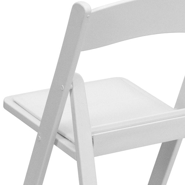 Resin Folding Chair, White
