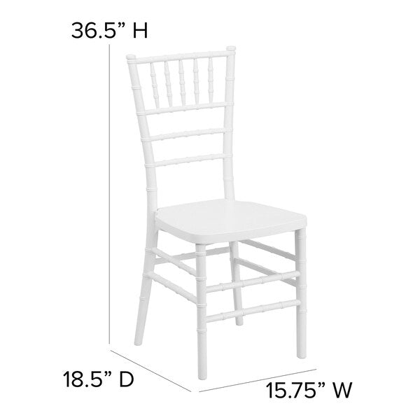 White Chiavari Chair, 15.75 W 18-1/2