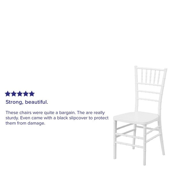 White Chiavari Chair, 15.75 W 18-1/2