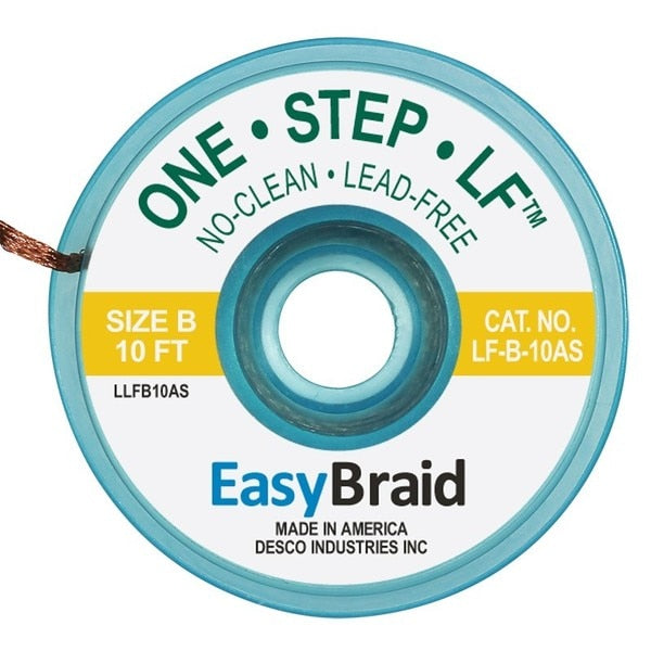 DESOLDERING BRAID, LEAD FREE, .050, PK25