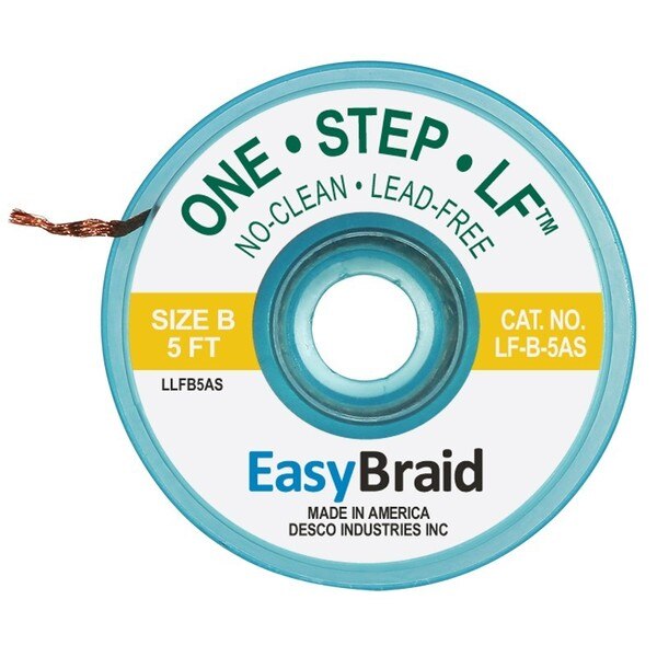 DESOLDERING BRAID, LEAD FREE, .050, PK25