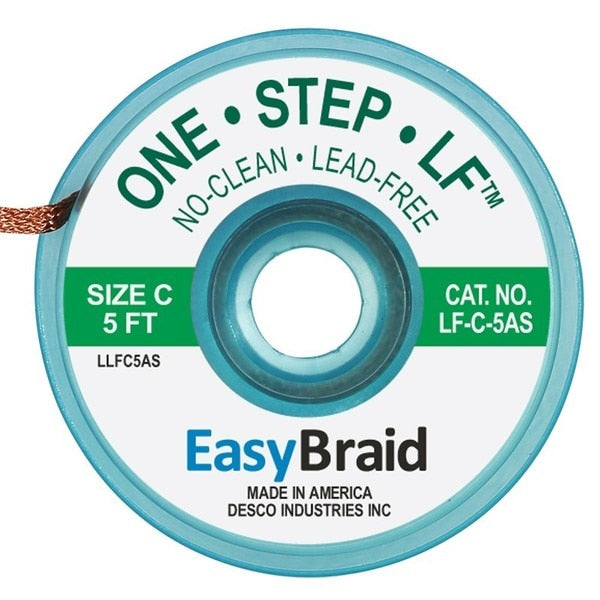 DESOLDERING BRAID, LEAD FREE, .075, PK25