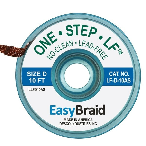 DESOLDERING BRAID, LEAD FREE, .100, PK25