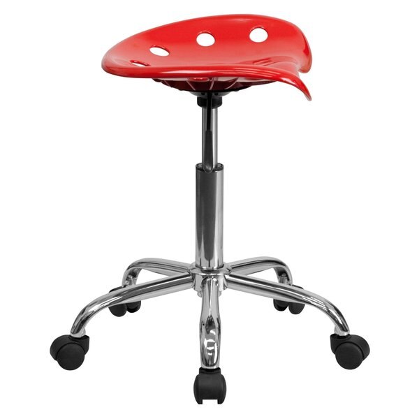 Tractor Seat w/Chrome Frame, Red