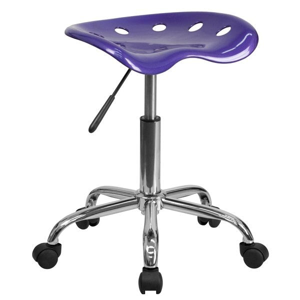 Tractor Seat And Chrome Stool, Violet
