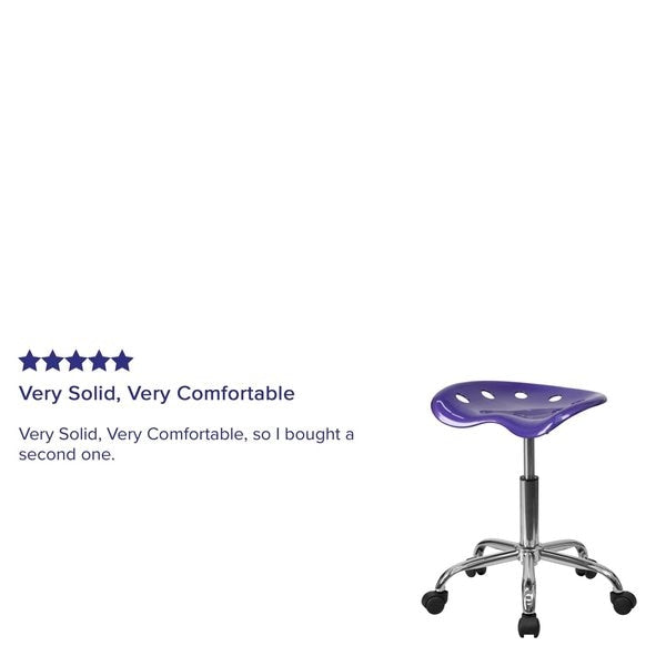 Tractor Seat And Chrome Stool, Violet