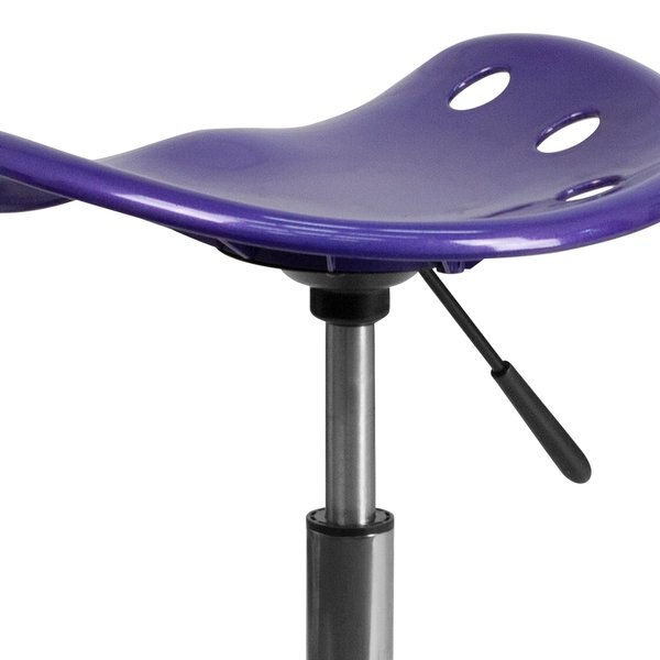Tractor Seat And Chrome Stool, Violet