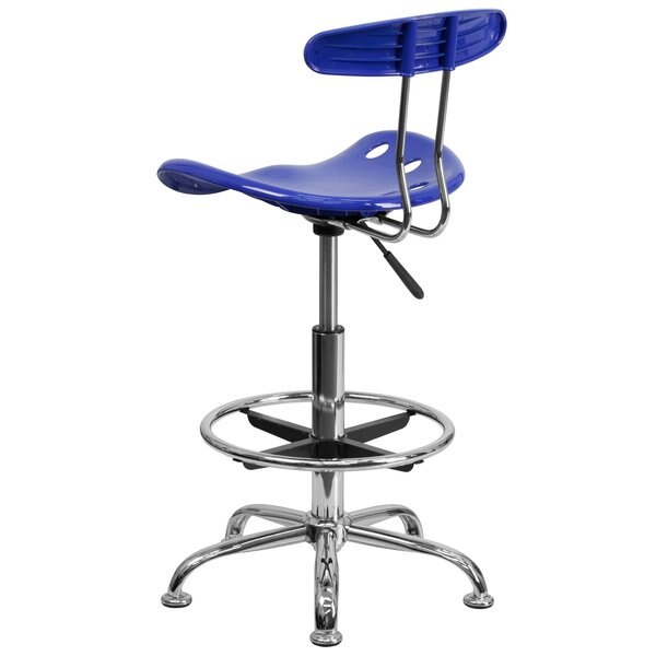 Tractor Seat w/Chrome Frame, Nauticl Bl