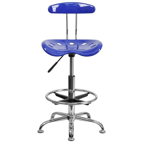 Tractor Seat w/Chrome Frame, Nauticl Bl