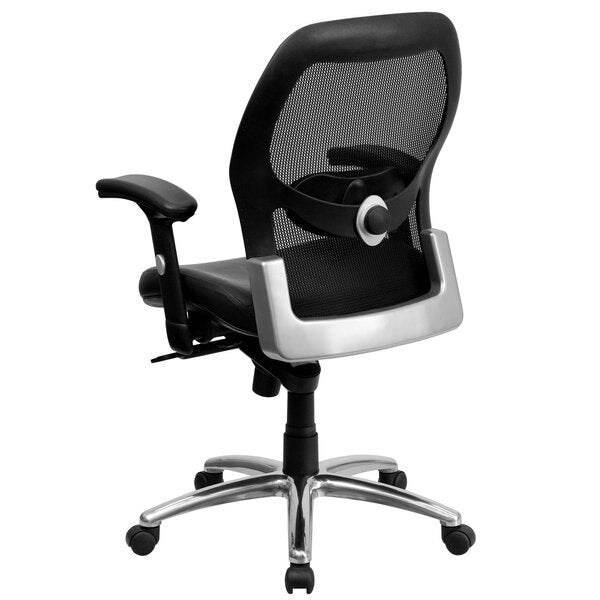 Contemporary Chair, Leather, 17-3/4