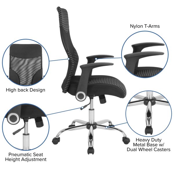 Black High Back Mesh Chair