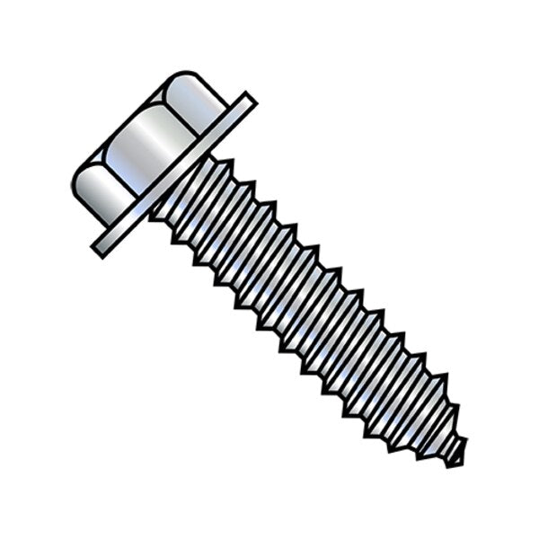 Lag Screw, 1/4 in, 1 in, Steel, Zinc Plated Hex Hex Drive, 2000 PK