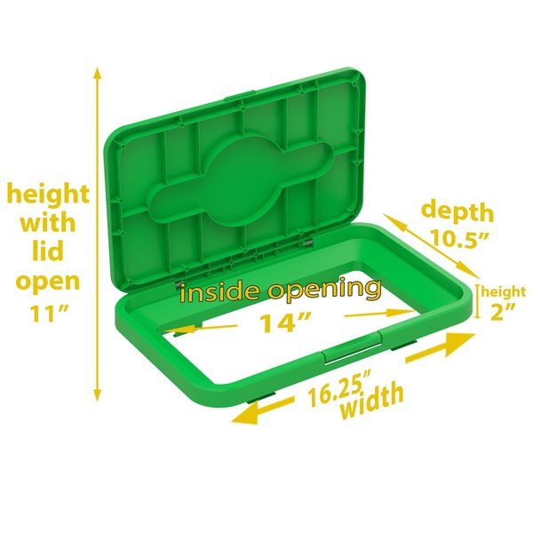 Rectangular Flip Open Compost Lid Attachment