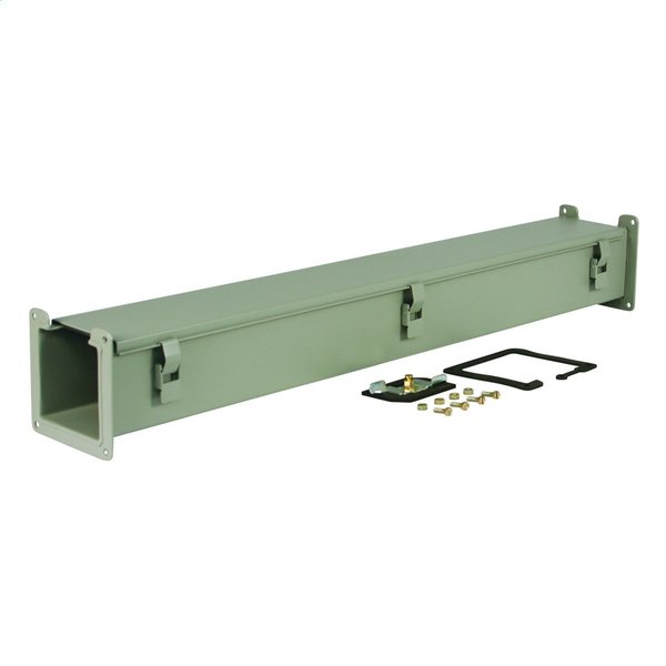 N1 LAY-IN WIREWAY 4X4X60 CRBN STL, GRY