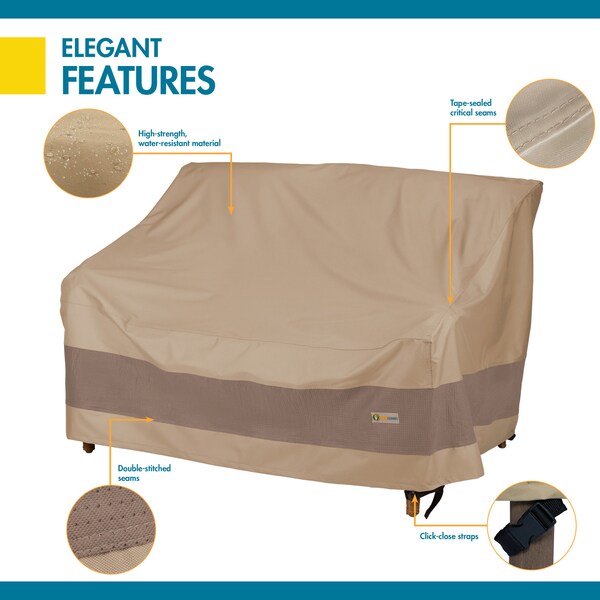 Elegant Waterproof Patio Loveseat Cover, 68 Inch