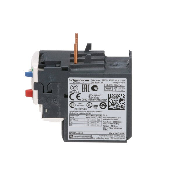 Ovrload Rely, 0.63 to 1A, 3P, Class 10,690V