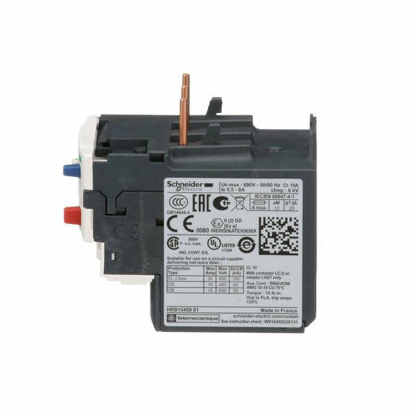 Ovrload Rely, 5.50 to 8A, 3P, Class 10,690V