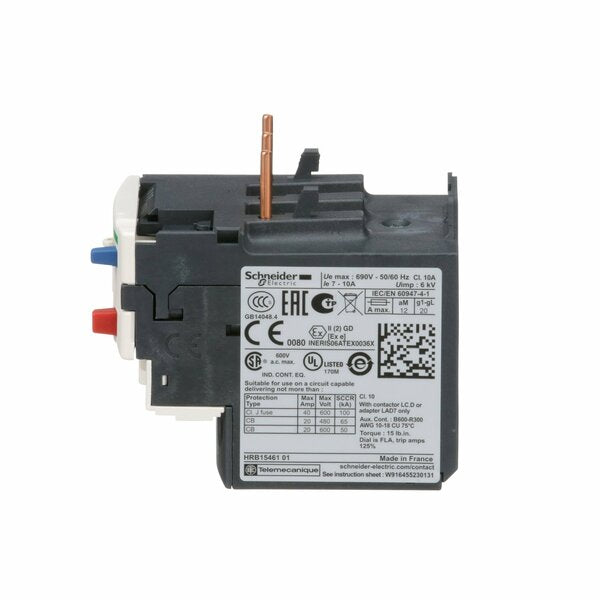 Overload Relay, 7 to 10A, Class 10, 3P, 690V