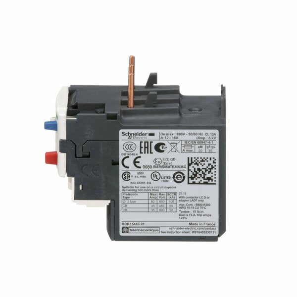 Ovrload Relay, 12 to 18A, 3P, Class 10,690V