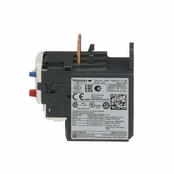 Ovrload Relay, 30 to 38A, 3P, Class 10,690V