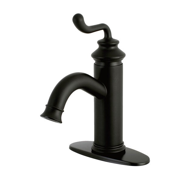 Single Handle Single Hole Mount, 1 Hole LS5410RL Single Handle Monoblock Lavator, Matte Black
