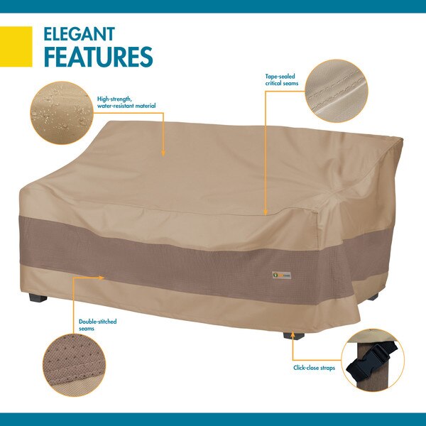 Elegant Swiss Coffee Patio Sofa/Loveseat Cover, 104
