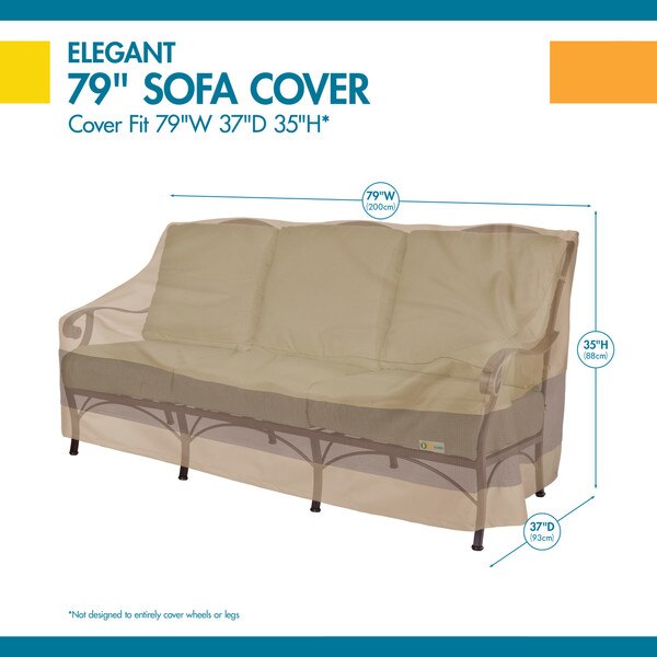 Elegant Swiss Coffee Patio Sofa/Loveseat Cover, 79