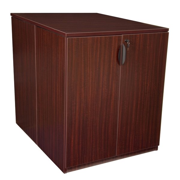 3 Drawer Combination File Cabinet, Mahogany, Letter/Legal