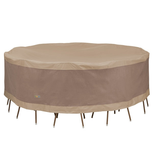 Elegant Swiss Coffee Patio Round Table Set Cover, 108