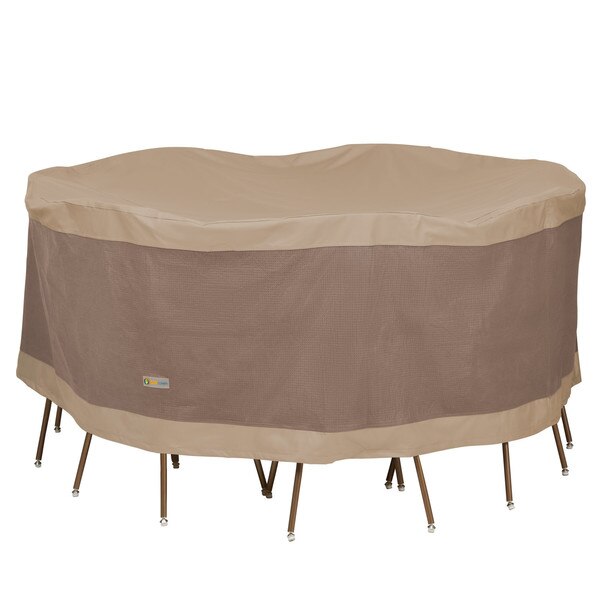 Elegant Tan Table And Chair Set Cover, 72
