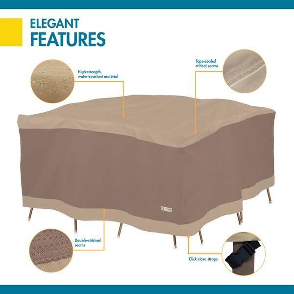 Elegant Swiss Coffee Patio Square Table Set Cover, 76