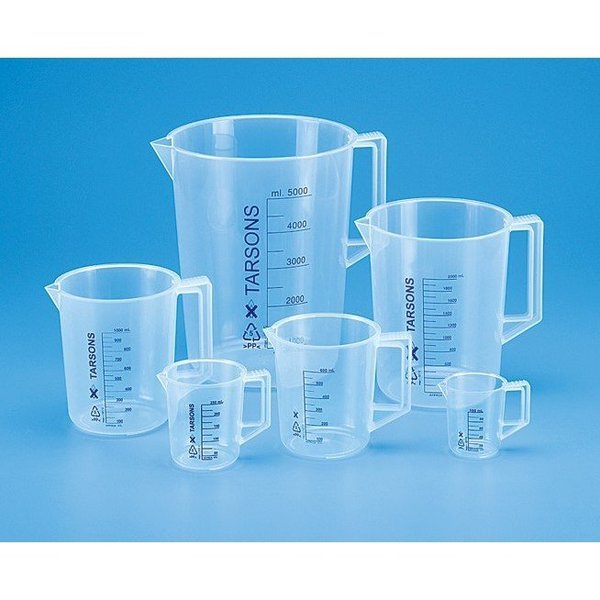 PP Beaker 5 Liter, Low Form Natural, PK2