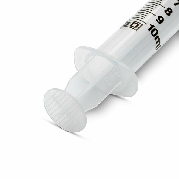 Dispensing Syringe, 10 mL, Manual, Luer Lock, Plastic, Translucent, 15 Pack