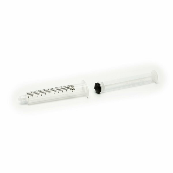 Dispensing Syringe, 10 mL, Manual, Luer Lock, Plastic, Translucent, 15 Pack
