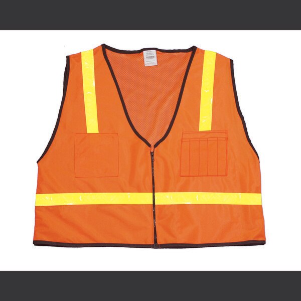 High Visibility Polyester Mesh Back, PK2, 10 in Height, 10 in Width