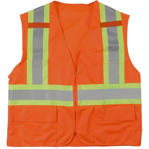 High Visibility Polyester ANSI Class, PK2, 10 in Height, 10 in Width
