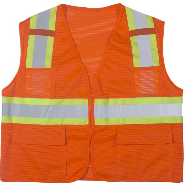High Visibility Polyester ANSI Class, PK2, 10 in Height, 10 in Width