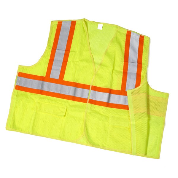 High Visibility ANSI Class 2 Mesh T, PK2, 10 Inch Height, 10 Inch Width