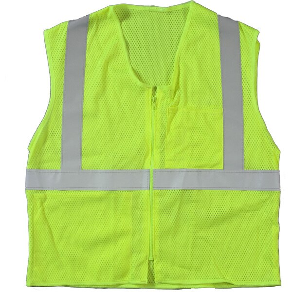High Visibility ANSI Class 2 Mesh S, PK2, 10 inch Height, 10 inch Width