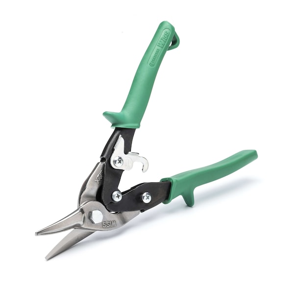 Aviation Snip, Right/Straight, 9 3/4 in, High Strength Steel Handle, Molybdenum Steel Jaw