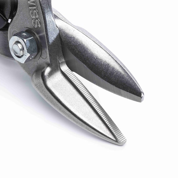 Aviation Snip, Right/Straight, 9 3/4 in, High Strength Steel Handle, Molybdenum Steel Jaw