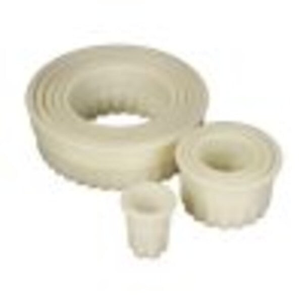 Round Fluted Nylon Cutter Set, 9 pcs.