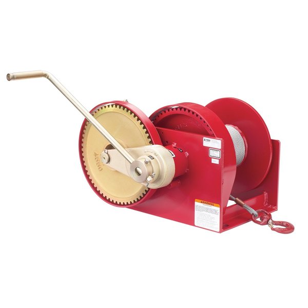 Spur Gear Hand Winch, 10,000Lb W/ Brake