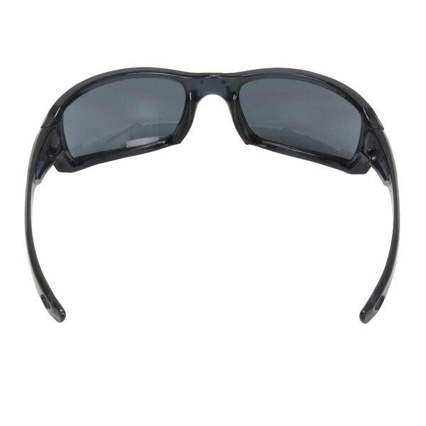 Safety Glasses, Wraparound Smoke Polycarbonate Lens, Scratch-Resistant