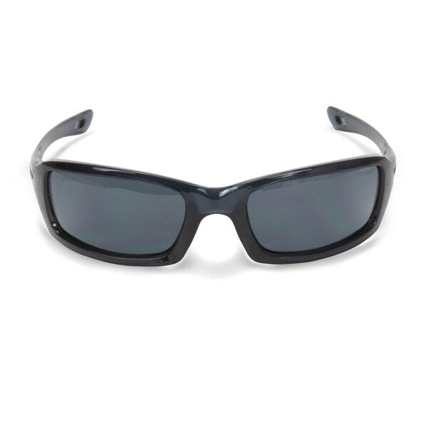 Safety Glasses, Wraparound Smoke Polycarbonate Lens, Scratch-Resistant