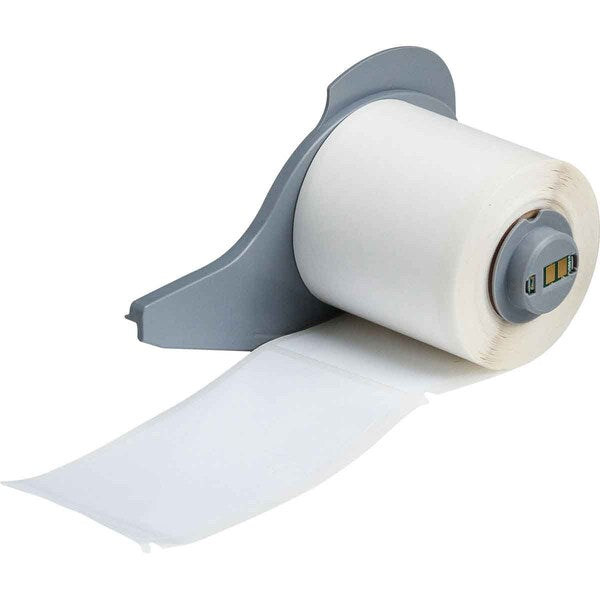 Label, 4 in W, White