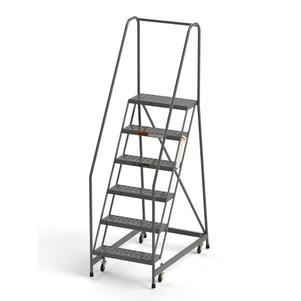 Industrial Rolling Ladder, 6 Steps, 24